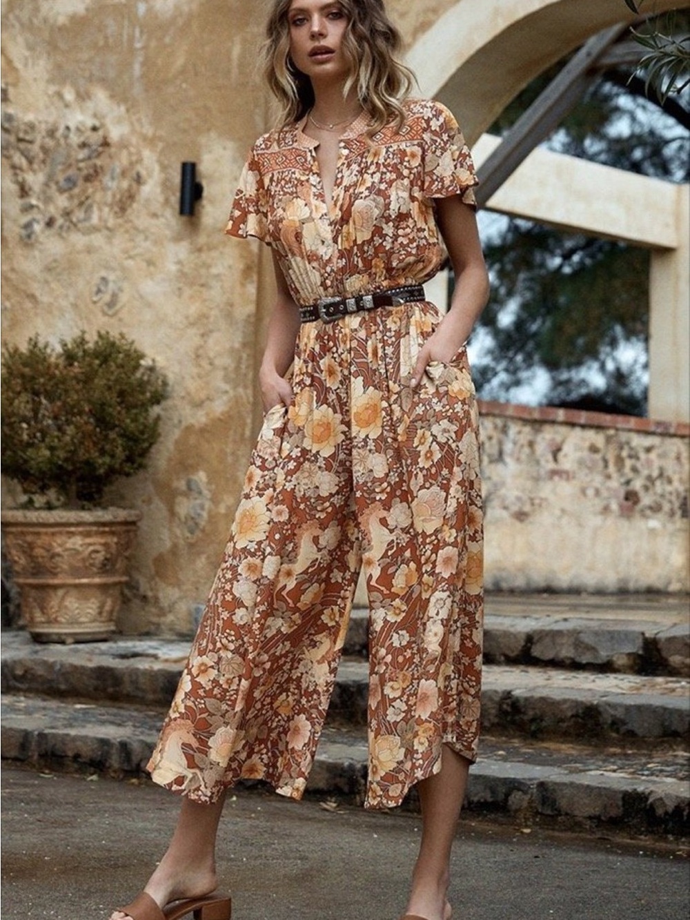 Spell Amethyst Jumpsuit, Amber, XS EUC